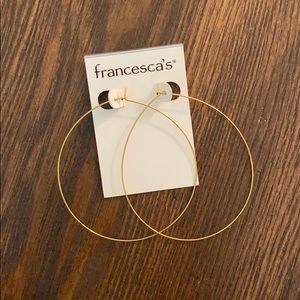 thin gold hoop earrings - Francesca’s